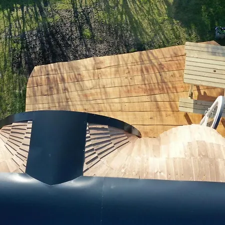 Tiny House De Boet, In Natuurgebied En Vlakbij Het 캠프장 칼란트소그